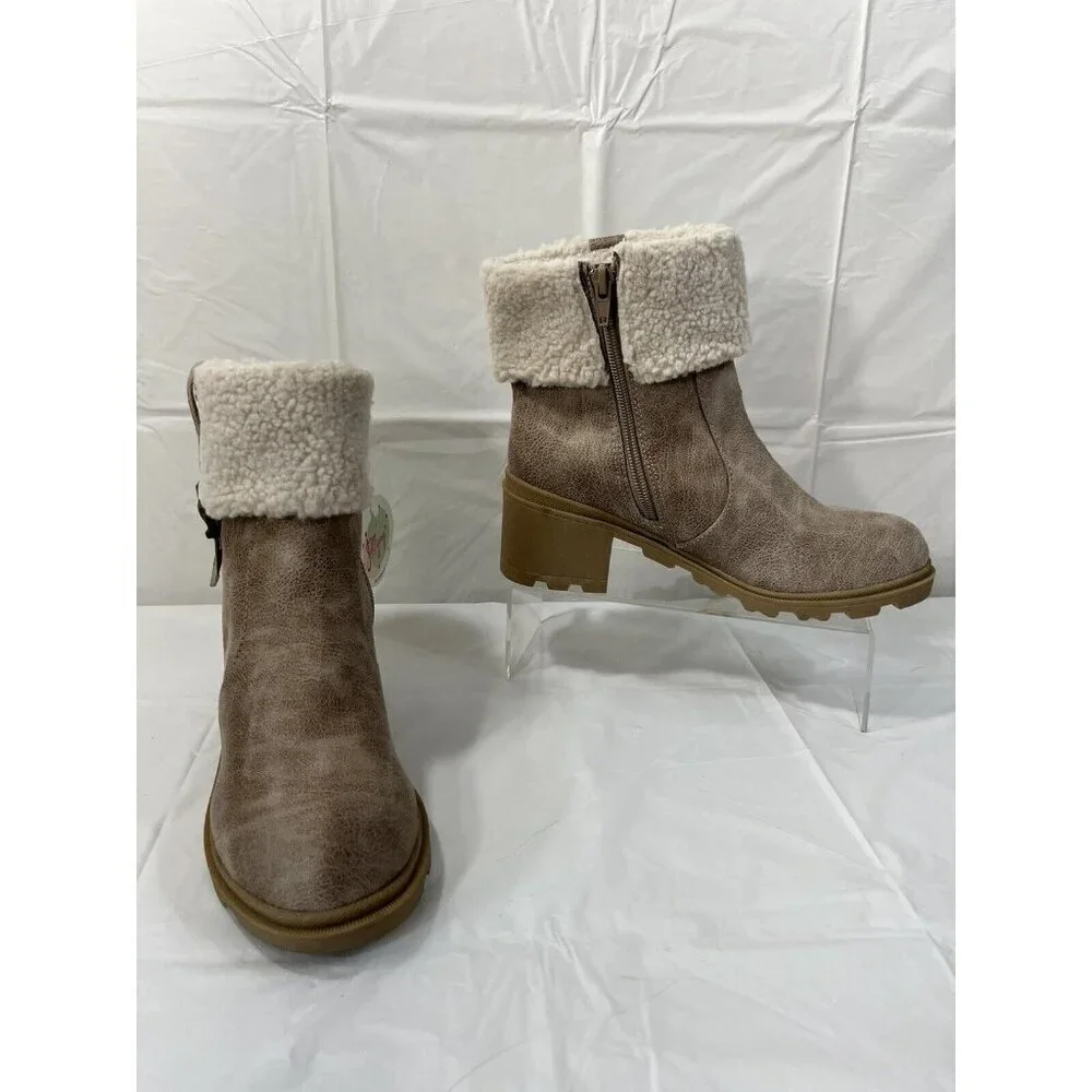 Jellypop Chimney Shearling Sherpa Boots Booties Size 4 Girls New